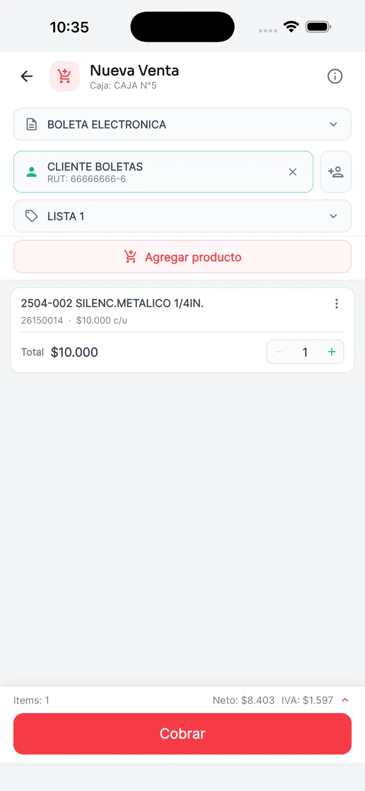 Captura de POS Móvil