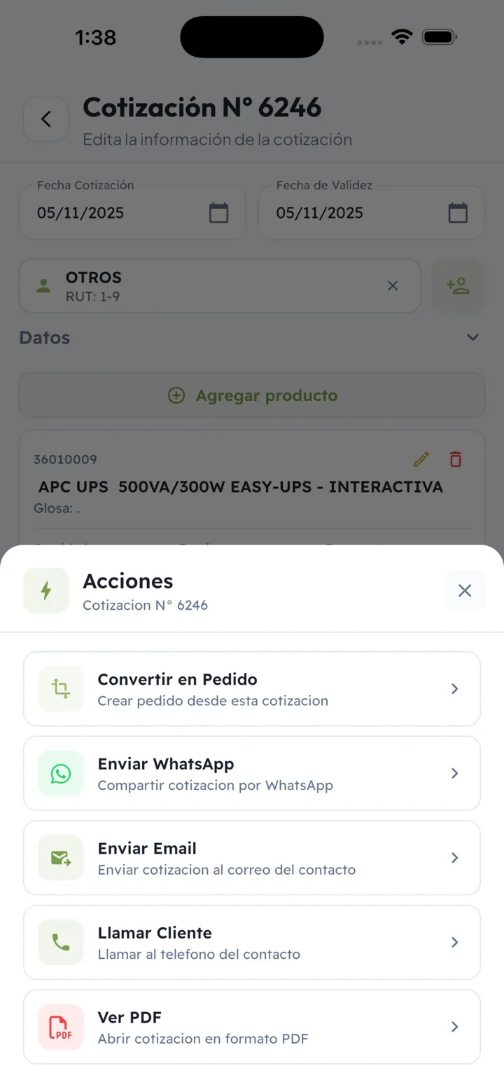 Captura de Prixus CRM